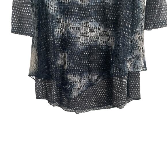 Lior Paris Women Top M Muted Tones Asymmetrical Netted Layer Whimsigoth Grunge - Picture 9 of 13